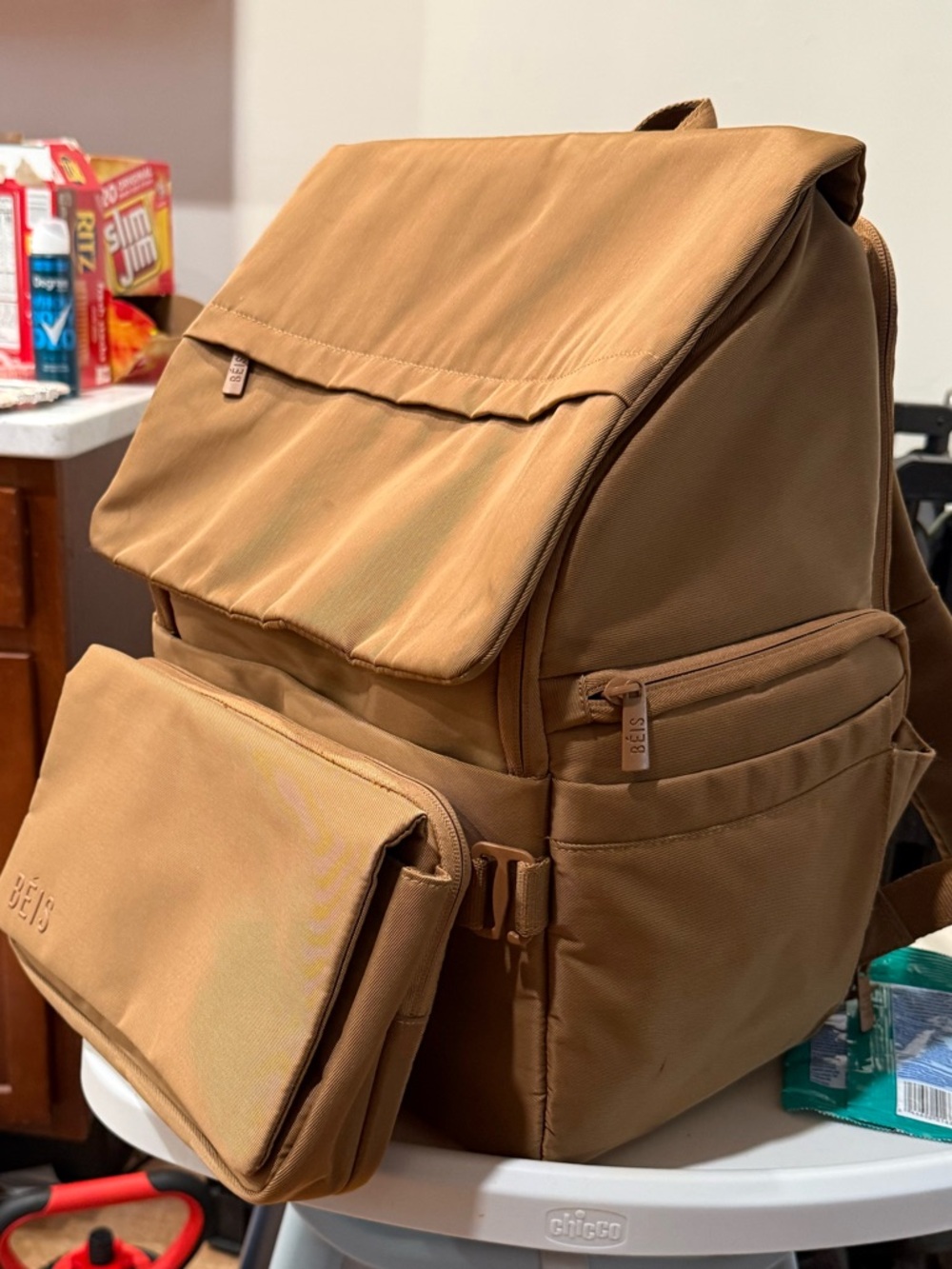 Beis the ultimate diaper bag cognac - Picture 5 of 7
